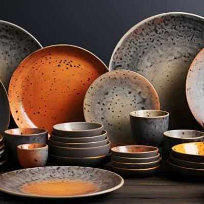 Stone Glaze Plate Set